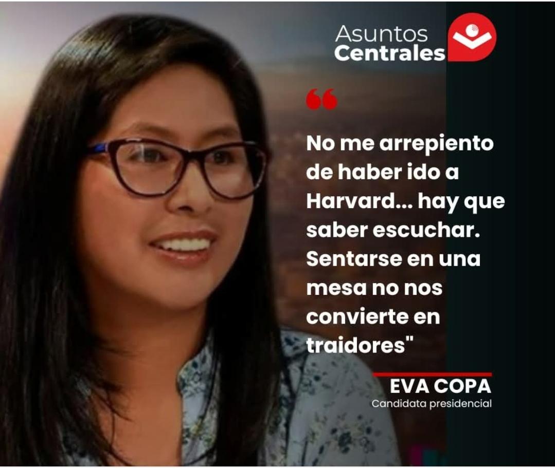 Está bien que Eva Copa haya ido a Harvard.
Sin embargo, tampoco nos olvidamos que la noche antes de dejar la presidencia de la Cámara de Senadores en 2020, desactivó el reglamento que requería de 2/3 de los votos para las decisiones importantes en el Congreso.