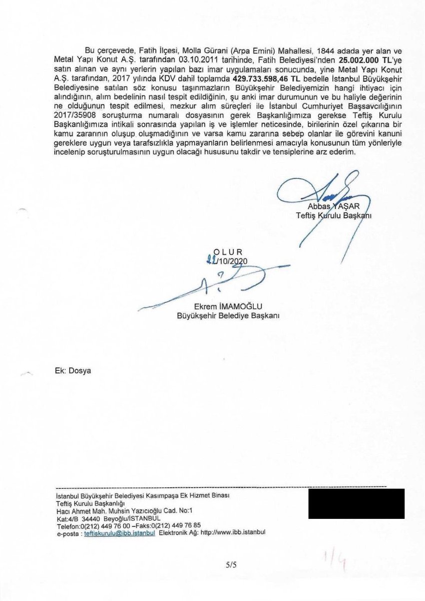 Ekrem İmamoğlu neden tutuklu-8?

İstanbul’da beytülmale el uzatan AK Parti’nin  rant ahtapotunun bacaklarını kestiği için.

Cumhurbaşkanlığına kadar uzanan, Fatih’deki devasa bir rant dosyasının soruşturma iznini verdiği için!

AK Parti’nin ustalık eseri bu rant dosyasını