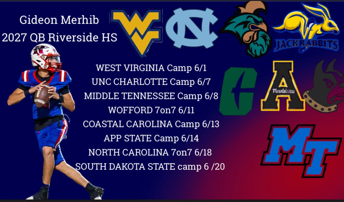 Gideon Merhib (@gideonmerhib) on Twitter photo 2025 Camp schedule!! Can’t wait to showcase my talent! <a href="/RHS_FB/">RHS Football</a> <a href="/MattRochester50/">Matthew Rochester</a> <a href="/twilkes13/">Thomas Wilkes</a> <a href="/qbcoachrr17/">Ramon Robinson (RR Elite QB Academy)</a> <a href="/On3Recruits/">On3 Recruits</a> <a href="/247recruiting/">247Sports Recruiting</a> <a href="/GreerSportsStar/">Greer Sports Star</a> <a href="/iguerin/">Ian Guerin</a> <a href="/RivalsWardlaw/">Lee Wardlaw</a> <a href="/JedBlackwell/">Jed Blackwell</a> <a href="/CoachDtjackson/">Dan Jackson</a> <a href="/HaleMcGranahan/">Hale McGranahan</a> 2025 Camp schedule!! Can’t wait to showcase my talent! <a href="/RHS_FB/">RHS Football</a> <a href="/MattRochester50/">Matthew Rochester</a> <a href="/twilkes13/">Thomas Wilkes</a> <a href="/qbcoachrr17/">Ramon Robinson (RR Elite QB Academy)</a> <a href="/On3Recruits/">On3 Recruits</a> <a href="/247recruiting/">247Sports Recruiting</a> <a href="/GreerSportsStar/">Greer Sports Star</a> <a href="/iguerin/">Ian Guerin</a> <a href="/RivalsWardlaw/">Lee Wardlaw</a> <a href="/JedBlackwell/">Jed Blackwell</a> <a href="/CoachDtjackson/">Dan Jackson</a> <a href="/HaleMcGranahan/">Hale McGranahan</a>