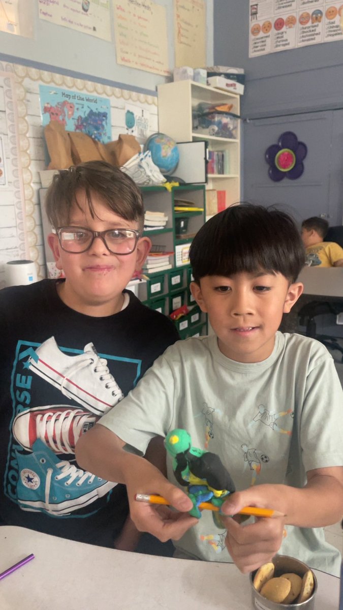What do you do when your classmate LOVES birds? You go home and make him one out of clay! What a lovely surprise and a perfect way to capture the big hearts we have in Room 206🥰 #MineolaProud
