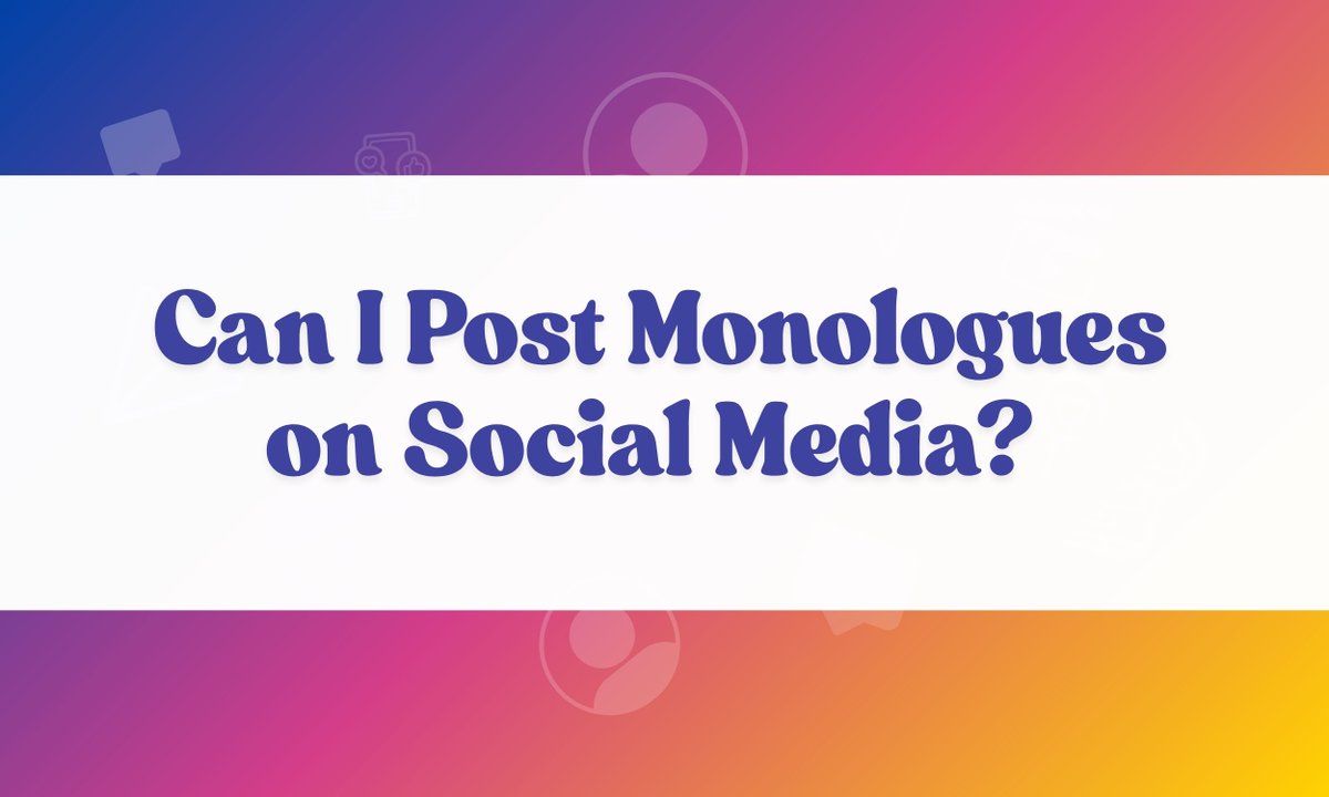 Wondering if acting monologues reeeeeally belong on Instagram (or anywhere on social media)? 🎭

The answer might surprise you (and inspire your next post).

Read this before you hit record👉 marketing4actors.com/blog/can-actor…

#acting #actorslife