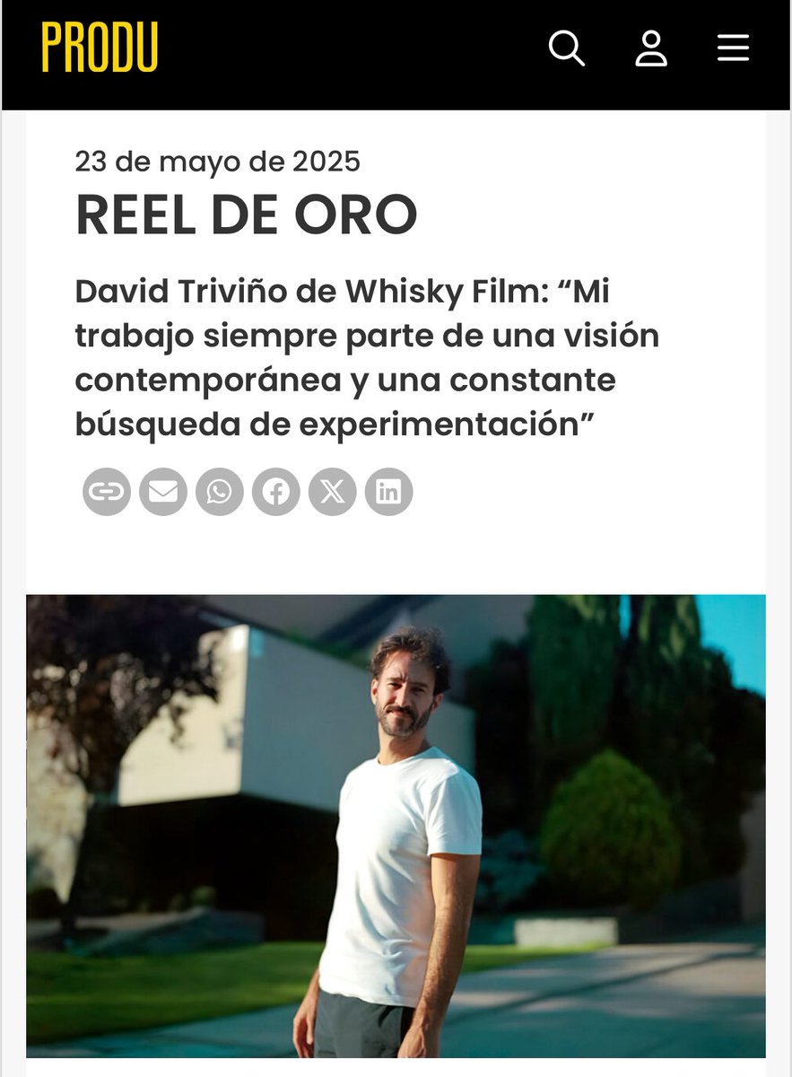 David Triviño de Whisky Film: “Mi trabajo siempre parte de una visión contemporánea y una constante búsqueda de experimentación” 🎥👏🏻 produ.com/perfiles/david…