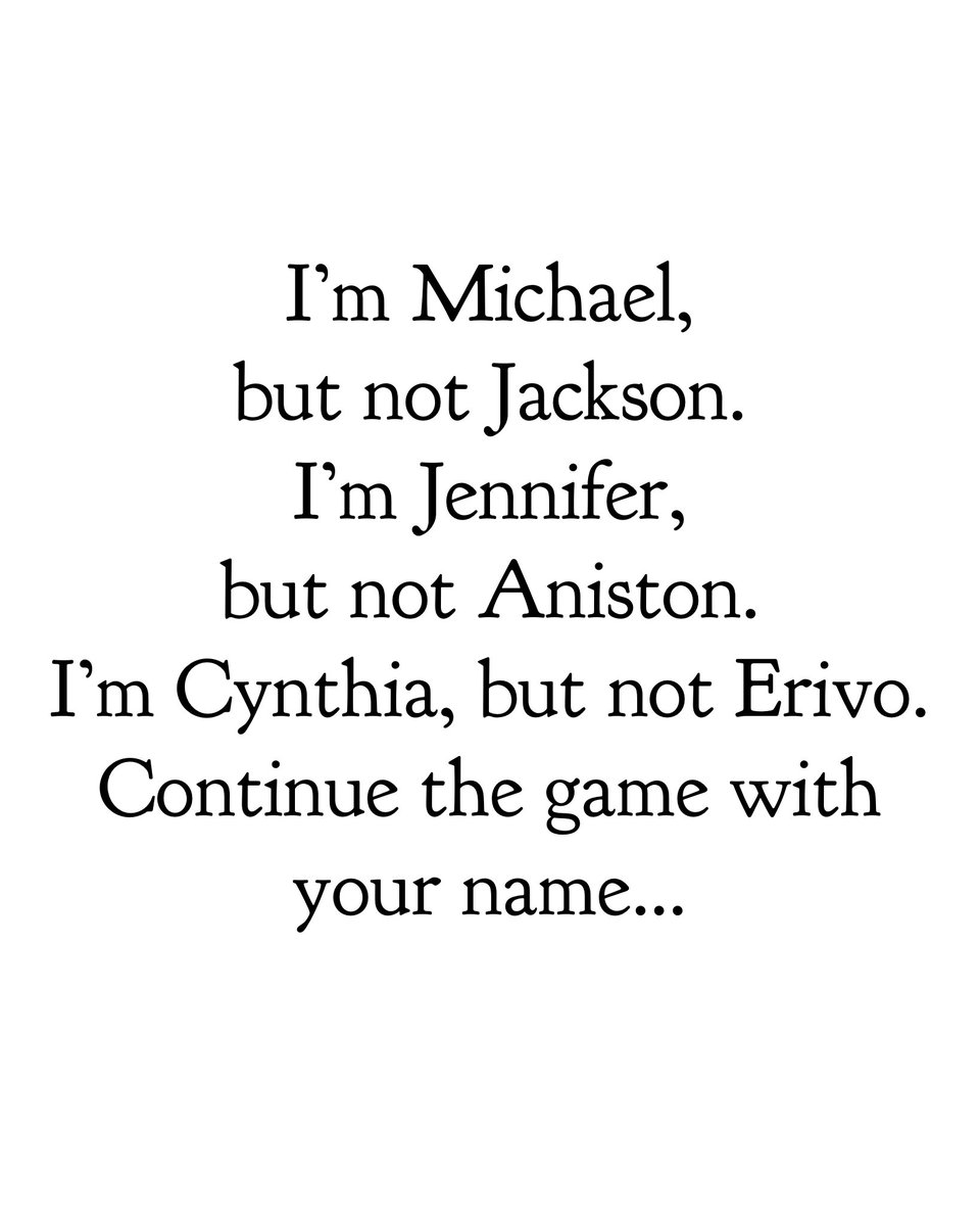 I’m Heidi, but not Klum...

Now it’s your turn! 

Continue the game in the comments!👇