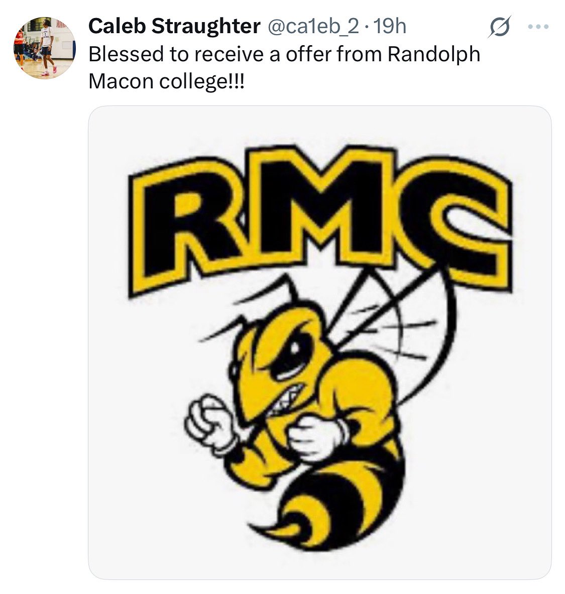 Congratulations to <a href="/BoysVarina/">Varina Blue Devil Basketball</a> c/o 2026 <a href="/ca1eb_2/">Caleb Straughter</a> on receiving a NCAA D3 offer from Randolph Macon College! His stock is 📈! Get on him ASAP ! #CalebStraughter #GoYellowJackets #TheOnlyWayIsThrough @risecircuit <a href="/UANextBHoops/">Boys UAA</a>
