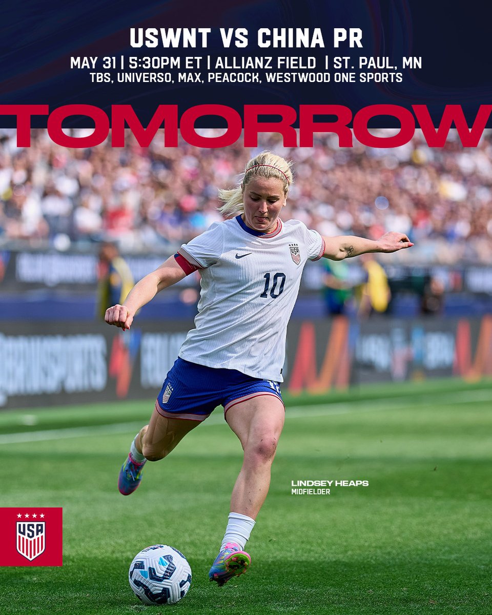 Tomorrow, tomorrow, I love ya, tomorrow 🔜

🎟️ ussoc.cr/usavchinapr