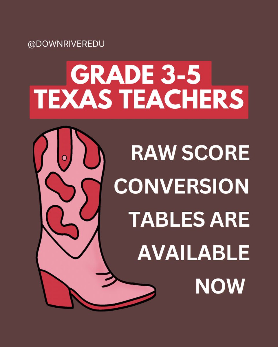 downriveredu's tweet photo. Waiting on STAAR results? Get the raw score conversion tables now! Reply if you need a link! https://t.co/QnuoWPrQow