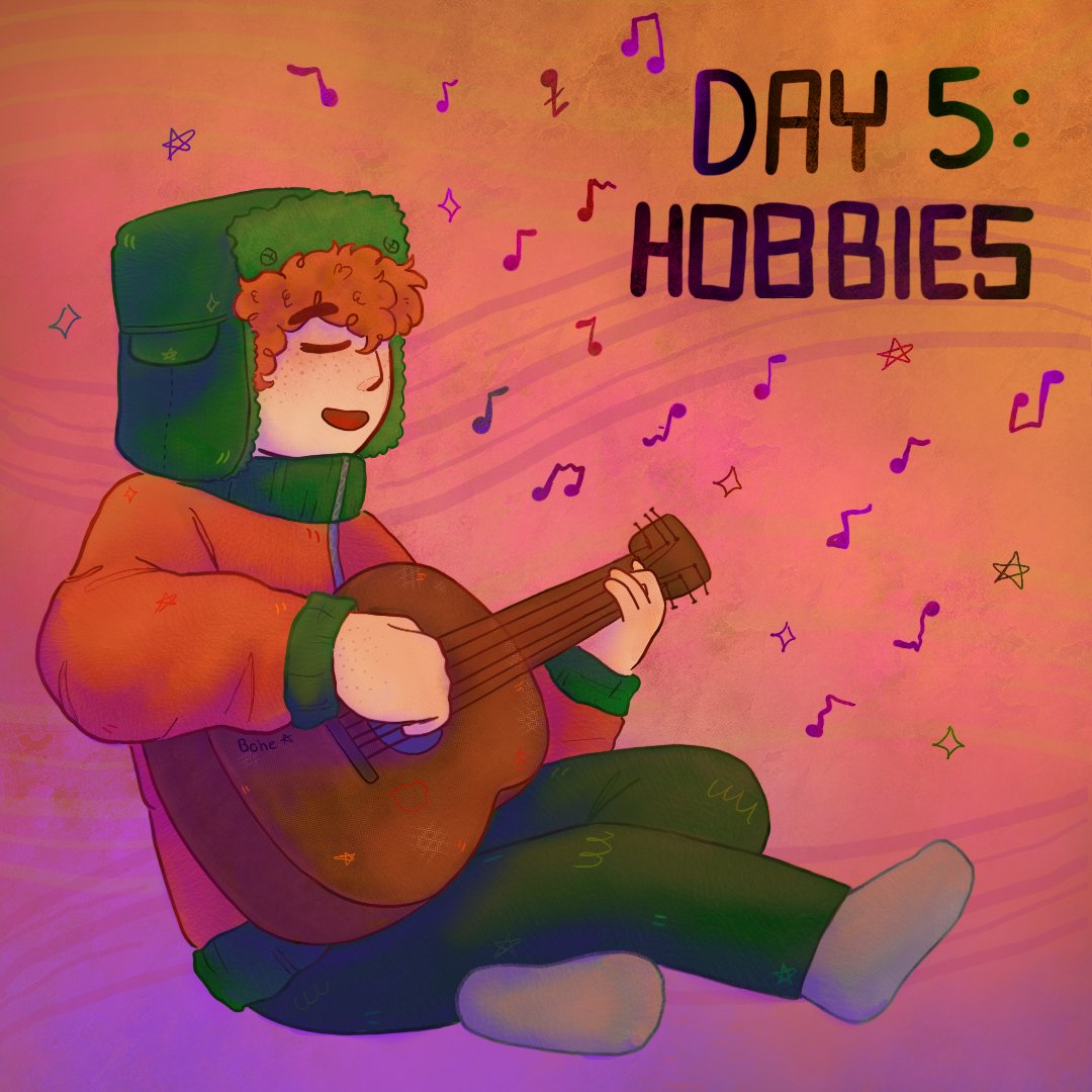 YaredS143's tweet image. Day 5: hobbies / trouble
#KyleWeek2025 #KyleBroflovski 
Remember that he knows how to play guitar?