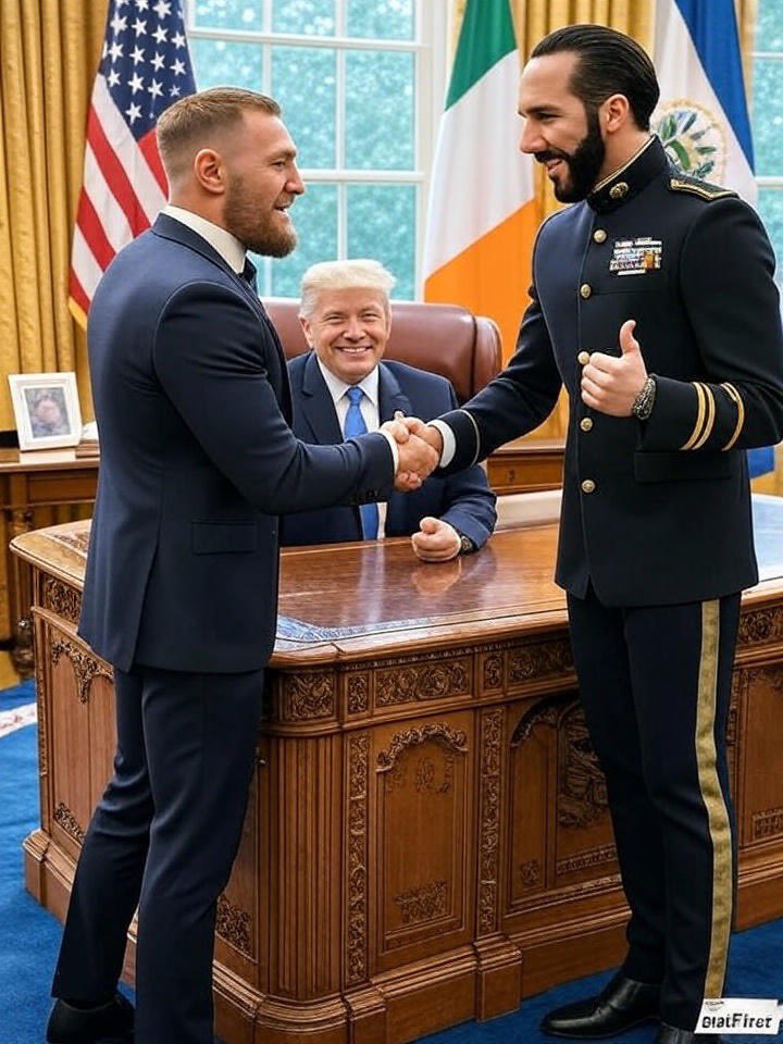 Liam A Diss (@britfirst) on Twitter photo <a href="/TheNotoriousMMA/">Conor McGregor</a> <a href="/nayibbukele/">Nayib Bukele</a> Two young leaders under the watchful guidance of a wise American eagle.
Good luck, gentlemen.
🇮🇪🇸🇻🇺🇸 <a href="/TheNotoriousMMA/">Conor McGregor</a> <a href="/nayibbukele/">Nayib Bukele</a> Two young leaders under the watchful guidance of a wise American eagle.
Good luck, gentlemen.
🇮🇪🇸🇻🇺🇸