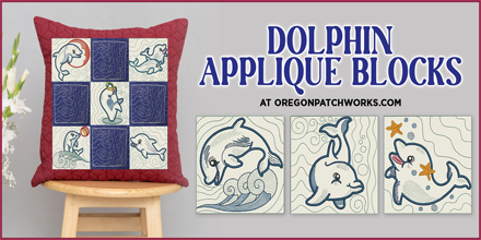 Oregonpatchwork's tweet photo. GET 65% OFF! 🐬
AllStitch's Dolphin Applique Blocks include 17 playful marine designs with wave-like quilting—perfect for beachy quilts &amp; kids' projects!
🌊 Dive in: https://t.co/ixzU078RBB
#DolphinApplique #OceanEmbroidery #MachineEmbroidery https://t.co/vmcHxFqFFA