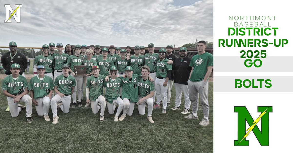 Varsity Baseball finishes up the season as District Runners-up! 
#GoBolts #BoltUp ⚾️⚡️