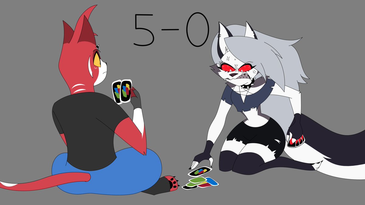 SilasP343's tweet image. Silas and Loona play UNO