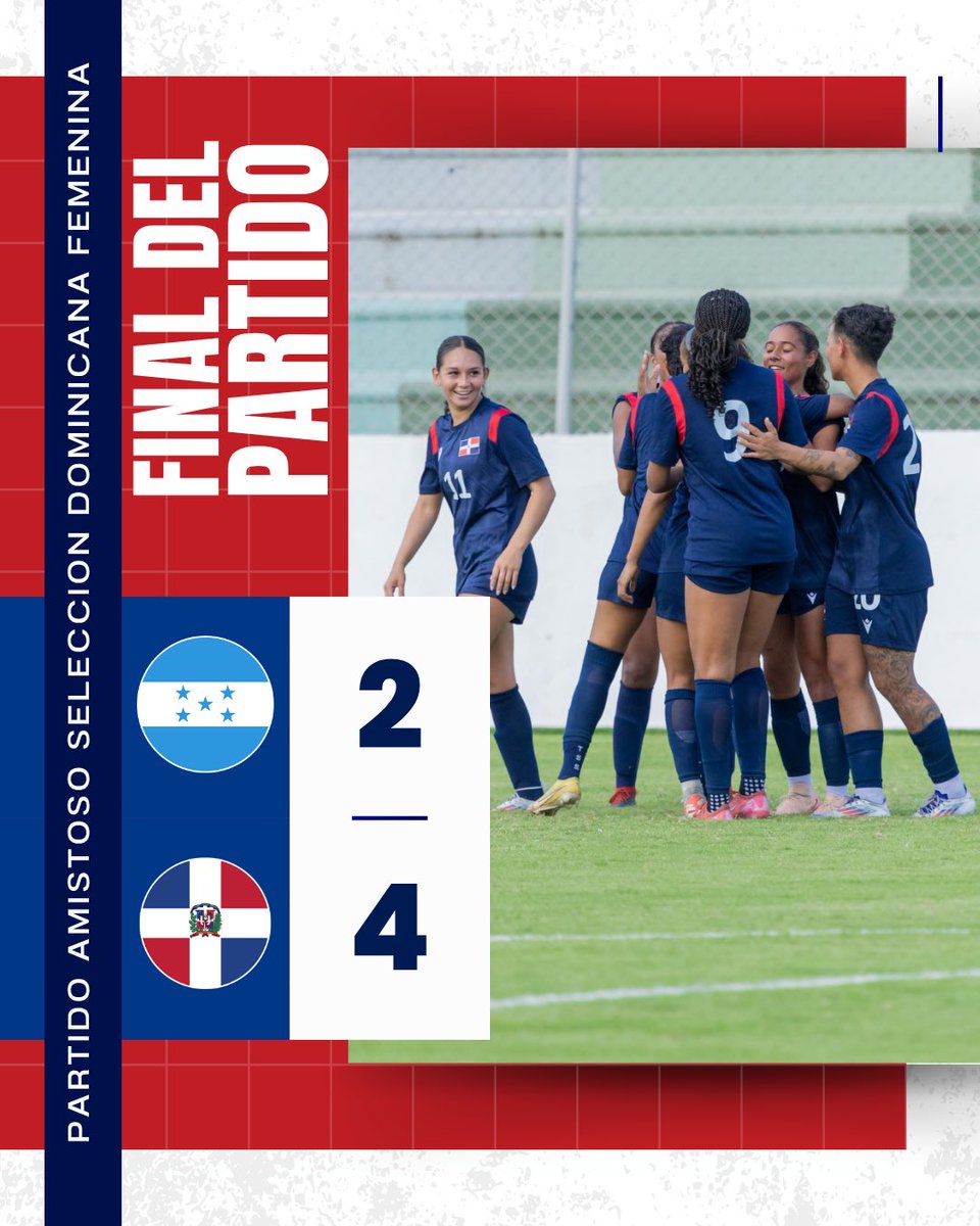 Victoria para nuestras Quisqueyanas ante Honduras 🔥🙌🏻

Goles de:
⚽️ Samantha Van Diemen 11’
⚽️ Kathrynn González 31’
⚽️ Jazmin Jackson 69’ 
⚽️ Josefien Slump 76’