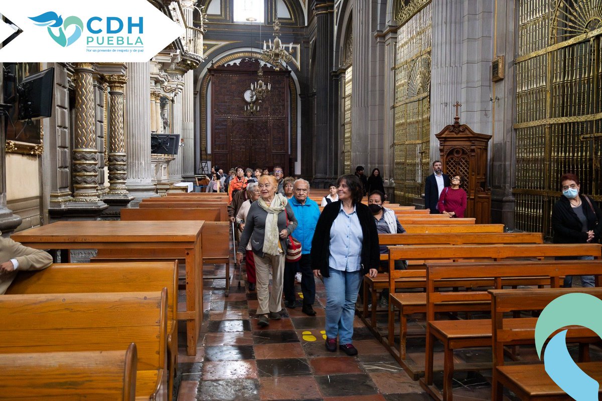 En un recorrido lleno de historia, memoria y corazón 📖, las y los integrantes del Club de Personas Adultas Mayores de la #CDHPuebla visitaron la majestuosa Catedral de Puebla ⛪.
La guía estuvo a cargo de María Amparo Fernández López, integrante de la Crónica de la Ciudad de