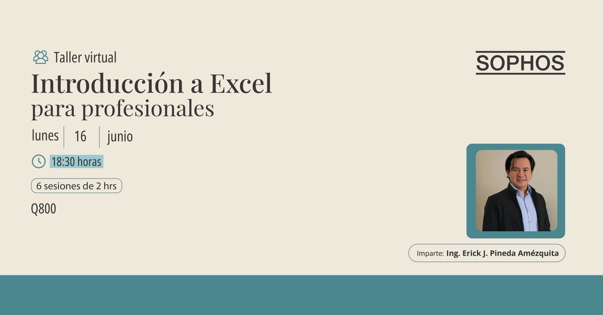 Lo invitamos al taller “Introducción a Excel para profesionales”, un espacio diseñado para adquirir habilidades prácticas en el uso de Excel, desde las funciones más básicas hasta herramientas para análisis y visualización de datos. Impartido por el ingeniero Erick J. Pineda