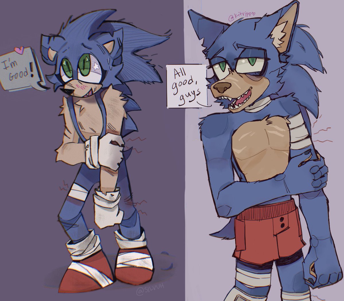 Kityipp's tweet image. Two year difference
Also, sorry for being inactive! What other Sonic characters would you guys like to see more of?
#SonicTheHedgehog #sonicfanart
