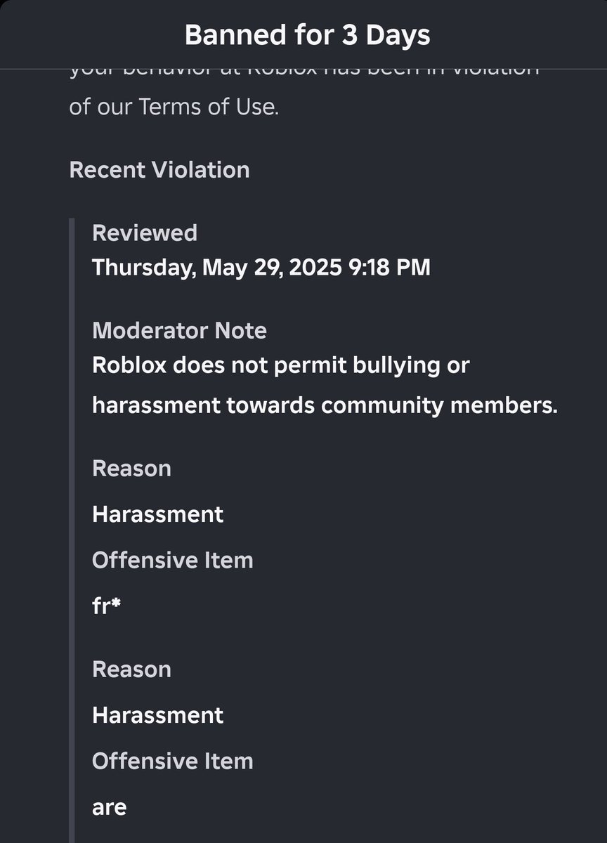 kitt210yt's tweet photo. nice moderators dumass roblox @Roblox https://t.co/WrAD0sH2JH