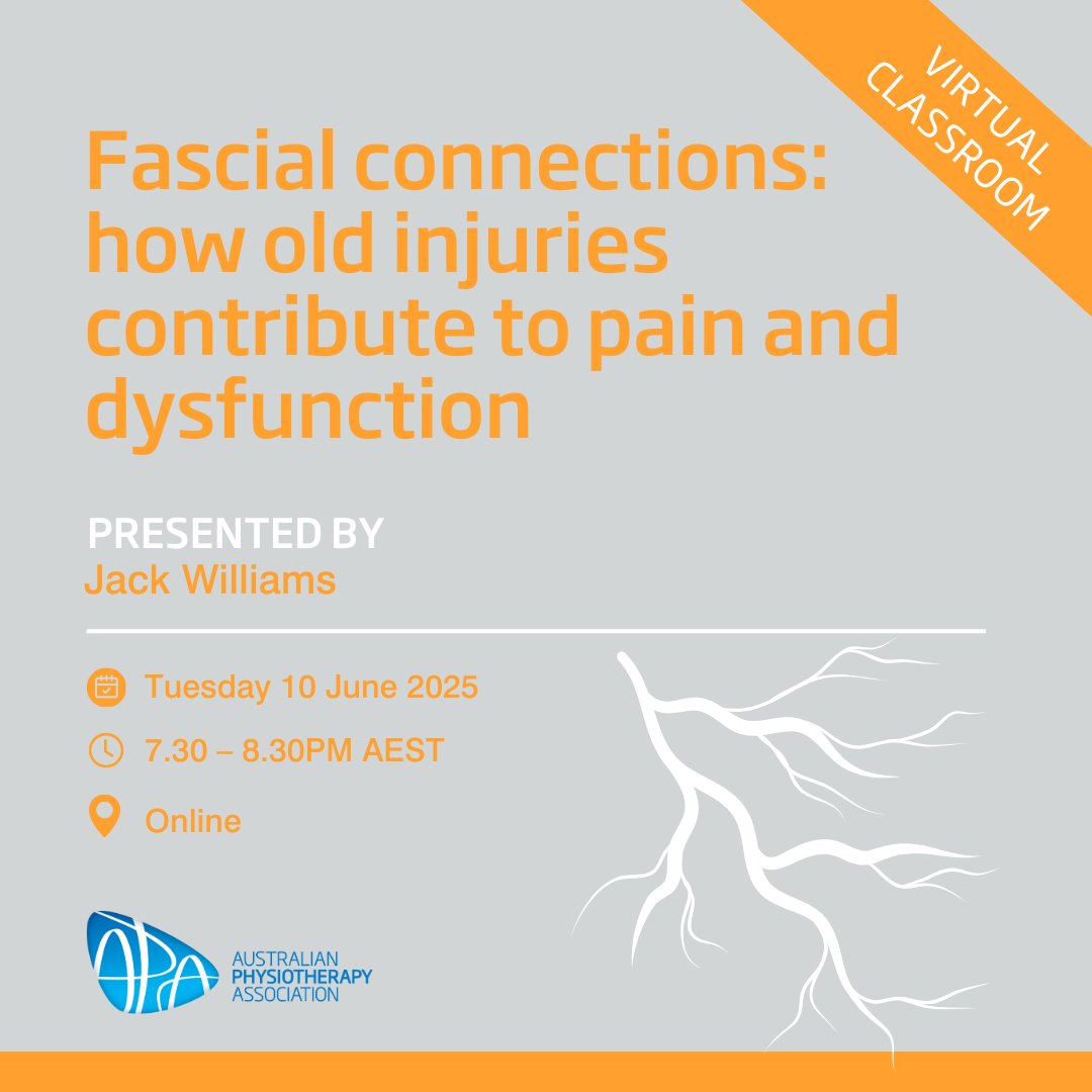 Ever wonder why an old ankle sprain can lead to back pain years later?

This presentation will explore how seemingly resolved injuries may be driving persistent pain and functional limitations — and why fascia is often the missing link.

australian.physio/pd/pd-product?…