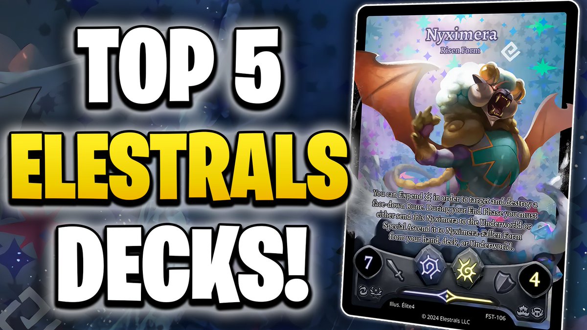 I've been absolutely loving the <a href="/Elestrals/">Elestrals</a> TCG! 

Their brand new set Divine Champion's Firestorm is finally here and it changes everything!!

So here are the TOP 5 BEST #ELESTRALS DECKS!

➡️youtu.be/BdxhvJCF4t4