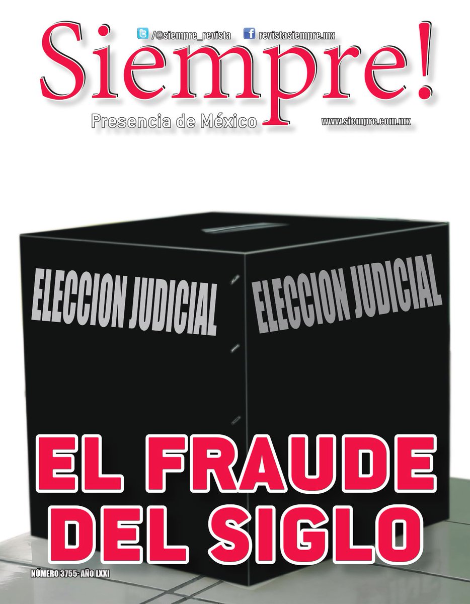 El domingo no votará el “pueblo”, votará el gobierno por el gobierno y para el gobierno. No sólo será el gran fraude del siglo, representa la muerte de la legalidad y la democracia.
siempre.mx/2025/05/el-fra…