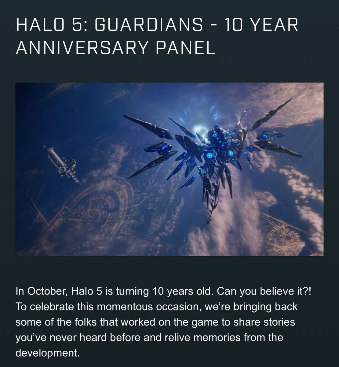 Mr_Rebs_'s tweet photo. According to @Tashi343i Halo World Championship 2025 is going to be the best HWC ever, and it will include a Halo 5 Guardians 10 year anniversary panel (HWC 25 runs from October 24-26, Halo 5’s 10 year anniversary is October 27). https://t.co/OqkcYYoUan