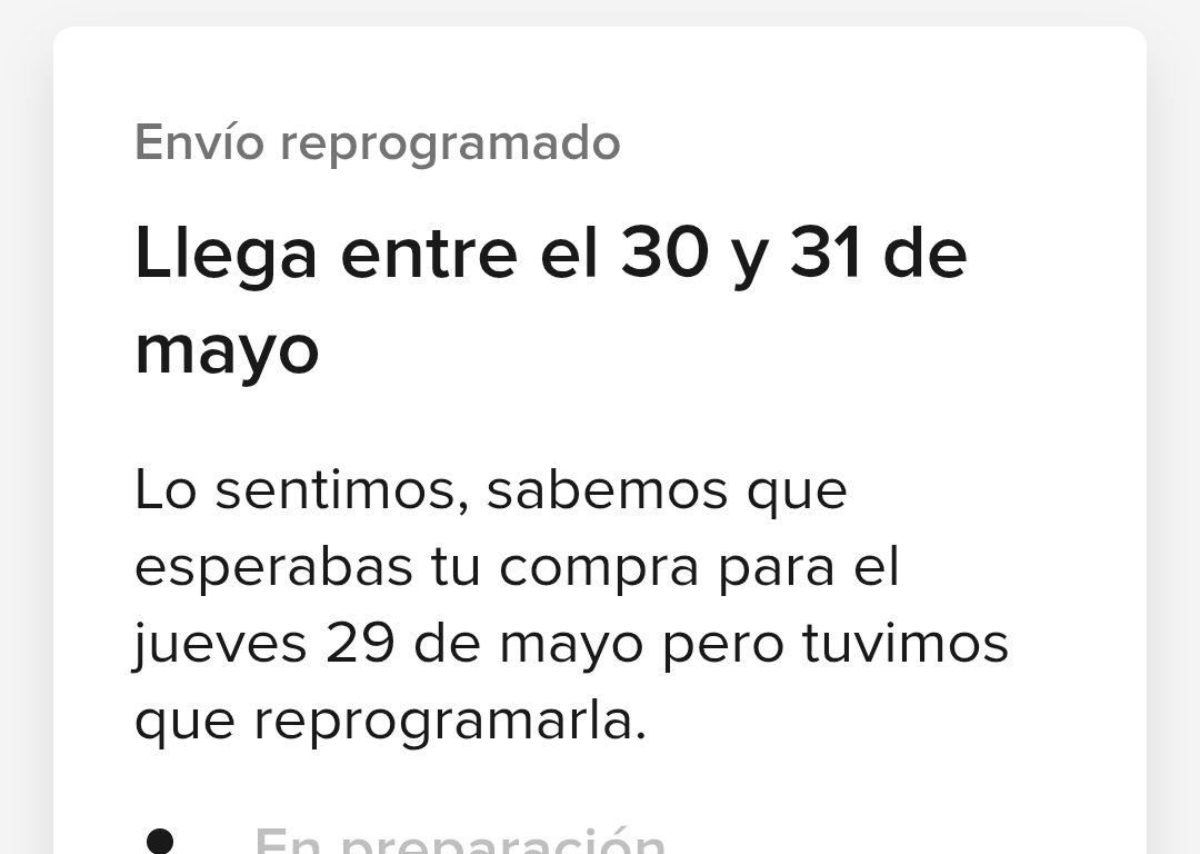 Otra vez fallando <a href="/ML_Mexico/">Mercado Libre México</a>, nuevamente tuvieron que "reprogramar"  la entrega.
Por eso la gente voltea por millones a otras plataformas.
<a href="/Profeco/">Profeco</a> <a href="/Mercadolibre/">Mercado Libre</a>