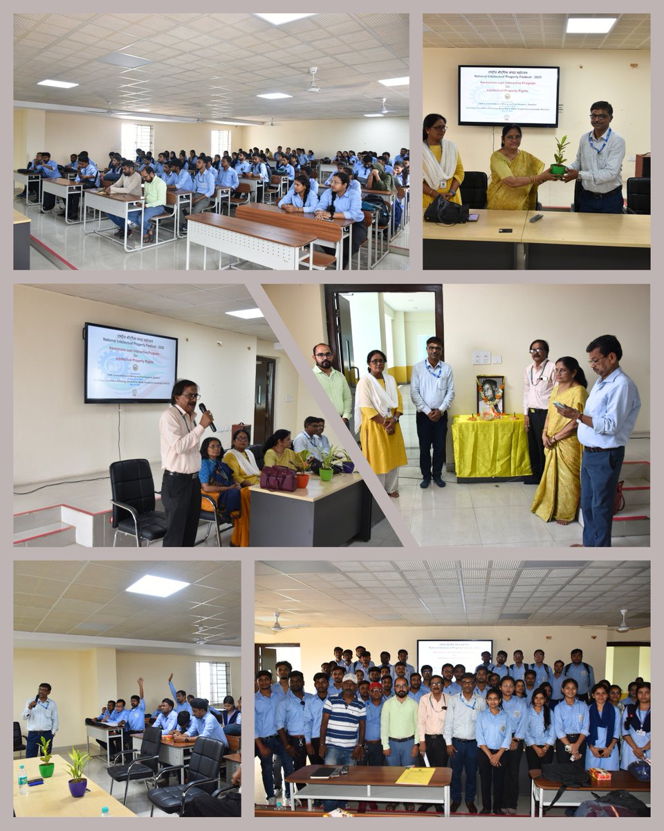 CIMFR_CSIR's tweet photo. CSIR-CIMFR celebrated राष्ट्रीय बौद्धिक संपदा महोत्सव (National Intellectual Property Festival - 2025) at Binod Bihari Mahto Koyalanchal University, Dhanbad on 29.05.2025
#iprfestival #csircimfr #innovation #StudentsInFocus #IPRAwareness #dhanbad https://t.co/tgZDu2j6we
