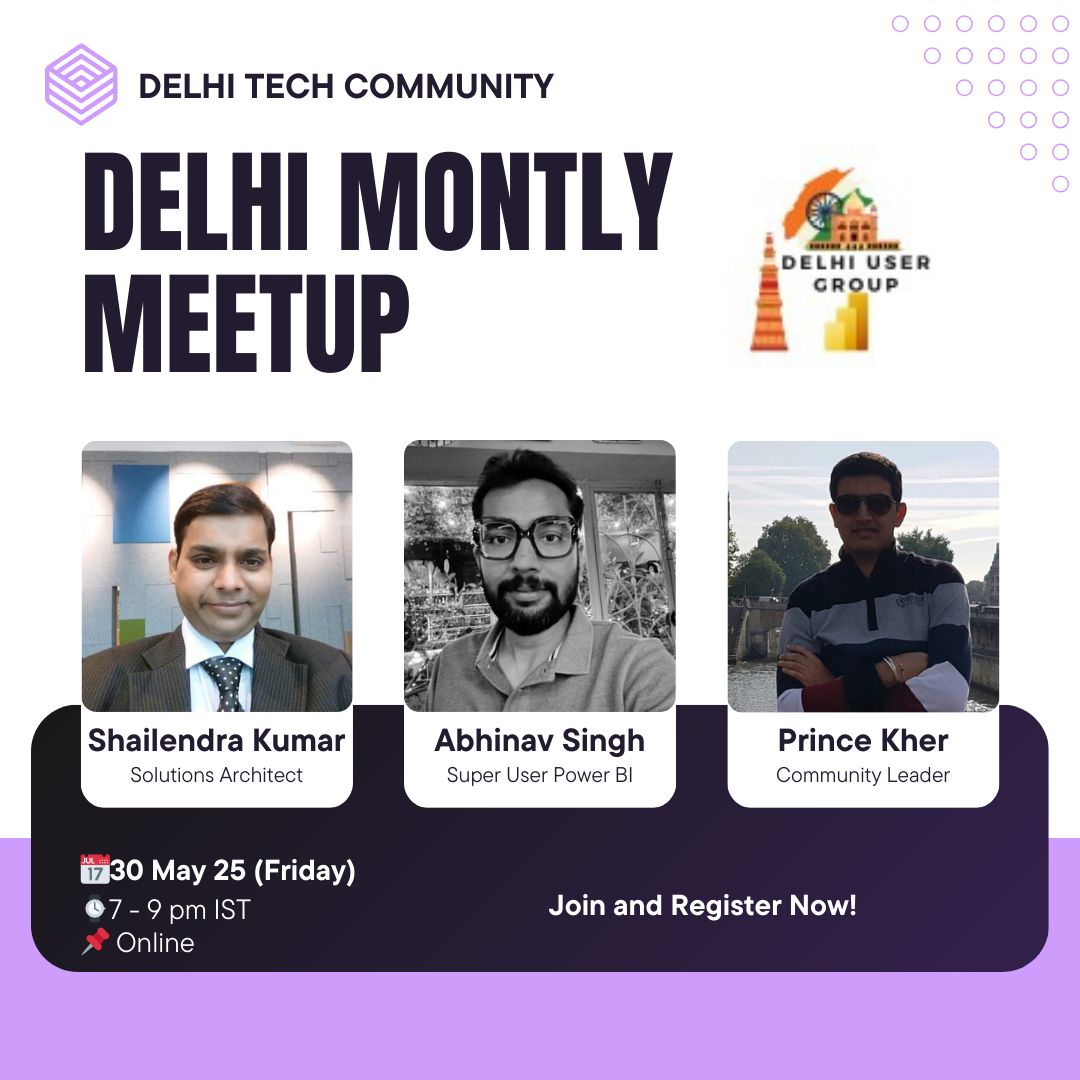 DhruvinShah16's tweet image. 🚀 Happening Today!!
🎟️ Register Now:  lnkd.in/g2VsPtiM
🧠 Session 1: Unlocking the Power of Cloud with Microsoft Azure : Oracle Database
📊 Session 2: Unleashing Data Mesh &amp;amp; Data Analytics Capabilities in Microsoft #Fabric

#DelhiTechCommunity #CommunityRocks #MVP