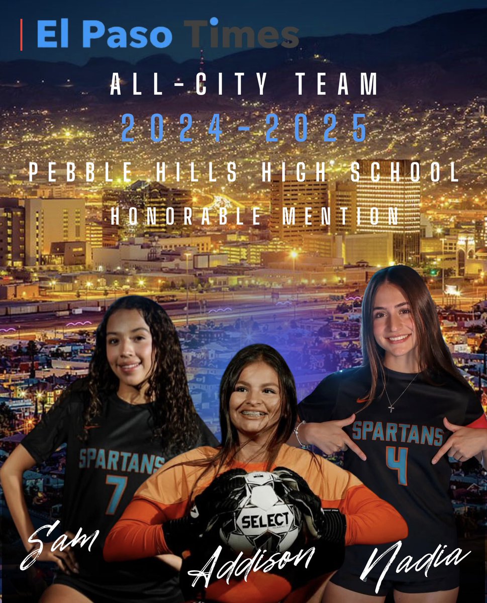 Pebble Hills HS Girls Soccer (@soccerphhs) on Twitter photo SPARTA in the <a href="/elpasotimes/">El Paso Times</a> All-City Team! Proud of your hard work <a href="/NadiaSoto2026/">Nadia Soto</a> <a href="/addiethekeeper/">Addison Garcia</a> <a href="/SamanthaLeon27/">Samantha Leon</a> Thank you <a href="/Fchavezeptimes/">Felix Chavez</a> for your support year in and year out. Go SPARTA! SPARTA in the <a href="/elpasotimes/">El Paso Times</a> All-City Team! Proud of your hard work <a href="/NadiaSoto2026/">Nadia Soto</a> <a href="/addiethekeeper/">Addison Garcia</a> <a href="/SamanthaLeon27/">Samantha Leon</a> Thank you <a href="/Fchavezeptimes/">Felix Chavez</a> for your support year in and year out. Go SPARTA!