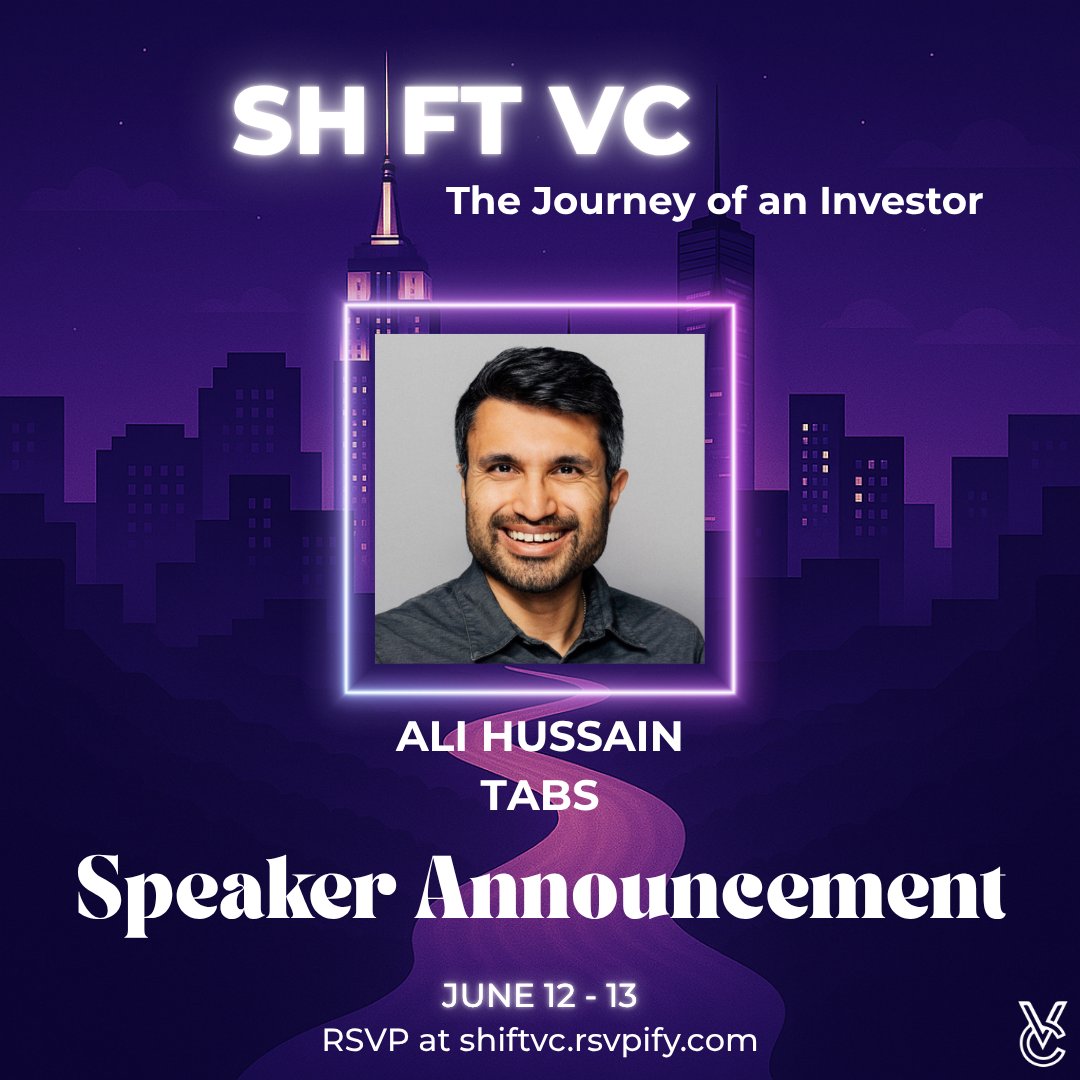 VcUnleashed's tweet image. 🚨 Speaker Announcement🚨
Ali Hussain joins VCUnleashed's annual conference, Shift VC, as a featured speaker on the VC x AI Agents panel.
Lets go! 🔥