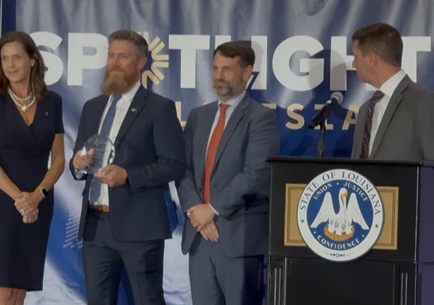 Celebrating Louisiana’s entrepreneurs and Growth Leaders like Lake Charles’ Travis Manceaux &amp; PERC Development. Congrats to all those recognized! Great state! Great event! You should be here.
