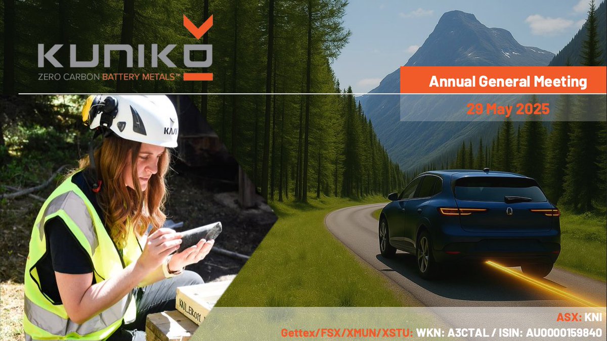 Kuniko (ASX:KNI) has released its 2025 AGM Presentation - marking a transformative year of exploration success, resource delivery, and a disciplined strategy for long-term value.

Key themes include:

✅ 𝟰𝟬𝗠𝘁 @ 𝟬.𝟮𝟱 𝗡𝗶𝗘𝗾 JORC Resource defined at Ertelien, anchoring the