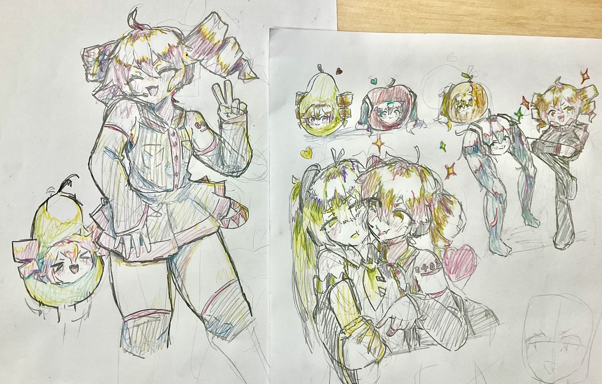 Anbuburu's tweet image. Triple Baka 💛💙❤️
(Totally  no  Teto  bias)