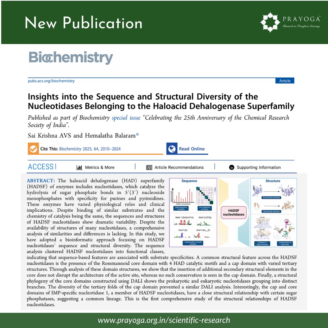 🔬 New insights into enzyme evolution and function!

The study uses bioinformatics and structural biology to uncover patterns in substrate specificity, conserved catalytic motifs, and evolutionary links to other phosphatases.

pubs.acs.org/doi/abs/10.102…
