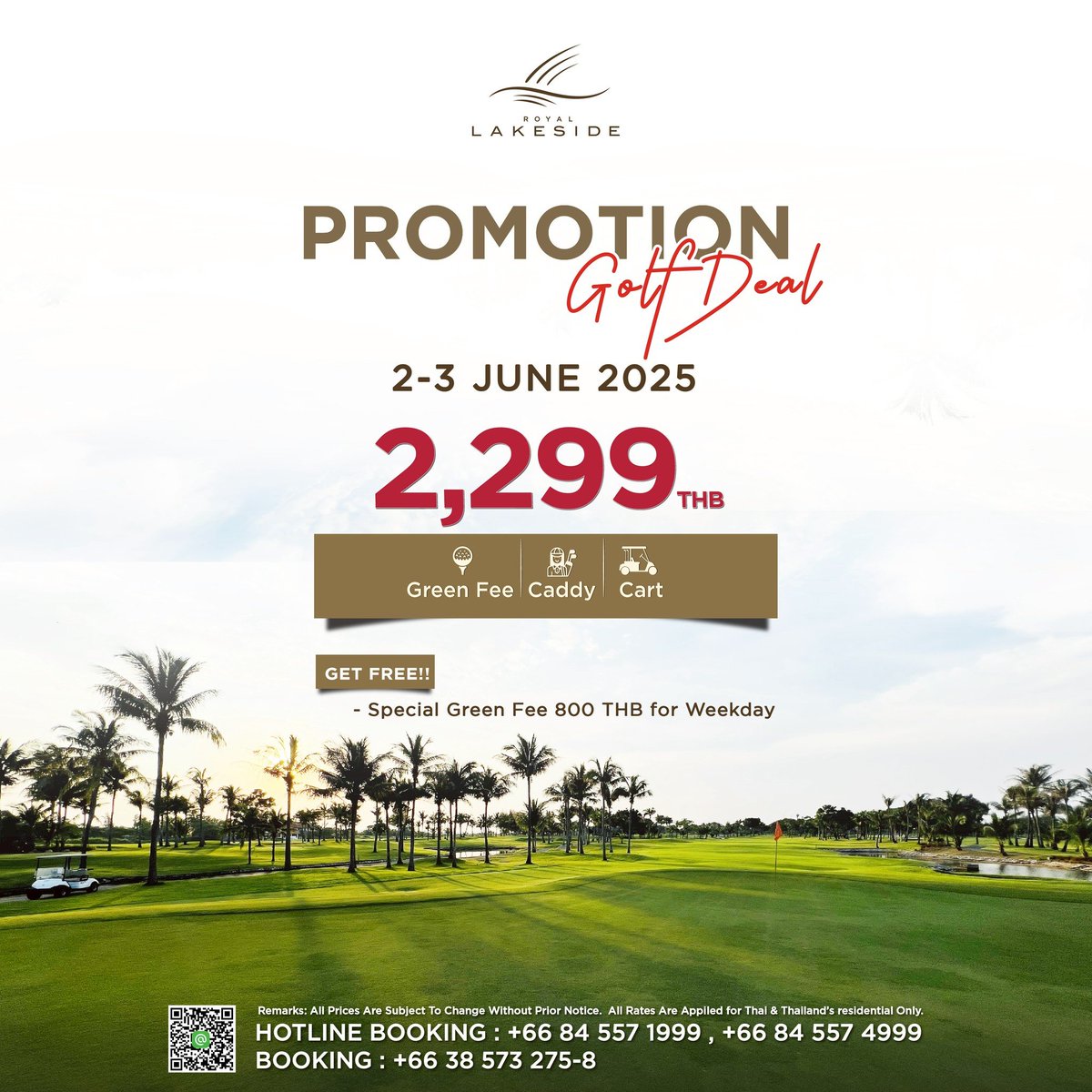 📣วันที่ 2 และ 3 มิถุนายน 2568 นักกอล์ฟทุกท่านเชิญทางนี้...

หวดวงสวิงไม่ต้องเบรคไปกับโปรโมชั่นสุดร้อนแรงสะท้านต่อสภาพอากาศ จะชุ่มฉ่ำ หรือร้อนขนาดไหนก็จัดไป‼️🤭🏌️‍♀️🏌🏻‍♂️🔥🔥

✨ออกรอบรีบจองสายด่วน 084-557-1999, 084-557-4999⛳️🏌️‍♀️🏌🏻‍♂️

“ขอบอกเลยว่า รอยัล เลคไซด์ ของเรา COOL มาก”😎😎😎