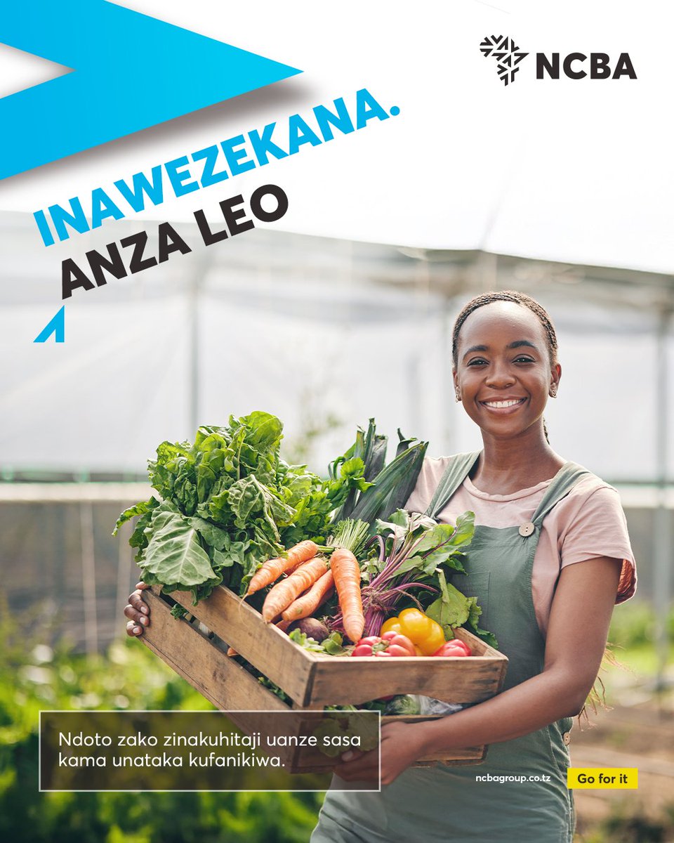 Mafanikio ni safari inayochochewa na juhudi, nidhamu, na maamuzi sahihi. Ukiwa na NDOTO na mpango thabiti, NCBA iko pamoja nawe kila hatua.

Anza leo, jenga kesho yako — kwa mikopo, kufungua akaunti, na huduma zinazokuwezesha kufanikisha malengo yako ya kibiashara. #GoForIt