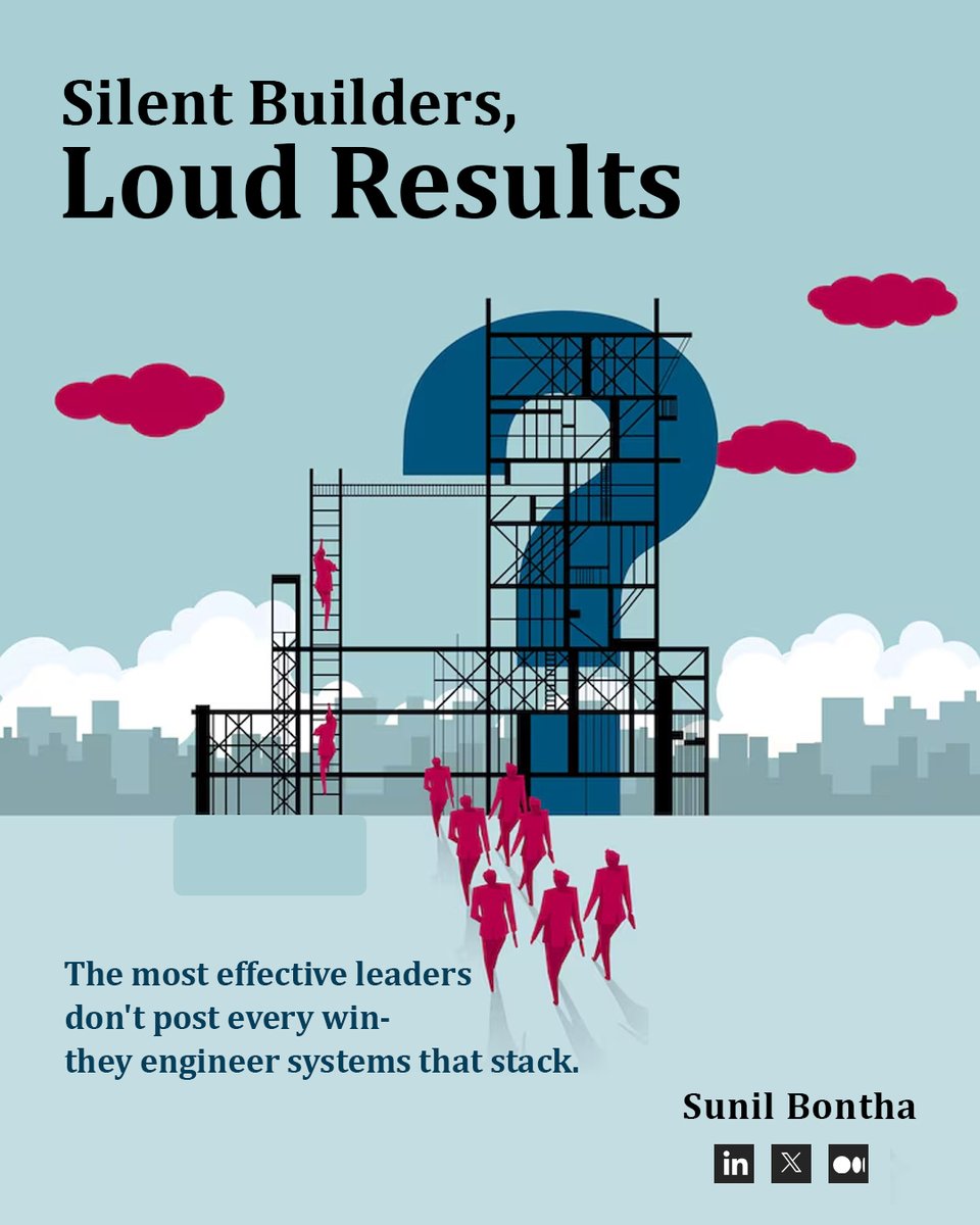 SunilBonth26835's tweet image. 🔧 Silent builders. Massive impact.
No noise, just systems that scale.
Real leadership compounds quietly. Let the wins speak.

#silentbuilders #buildquietlywinloudly #scalewithsystems #startupstrategy #quietleaders #longgameleadership