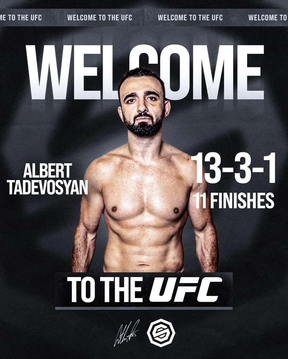 Albert Tadevosyan has signed with the UFC per his management Showtime Group. 

Can confirm he is fighting Khaos Williams next week at #UFC316.