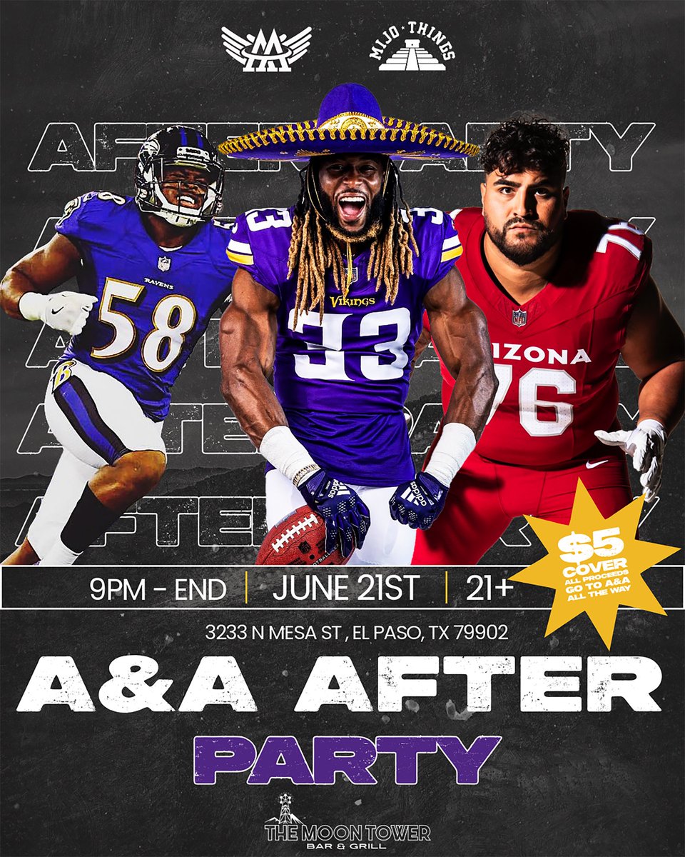 AAAllTheWayFdn's tweet image. We’re excited to announce TWO brand new events during A&A Summer Week!
June 19th – We’re kicking things off with the official A&A The Mijo Way Launch Party at Lost and Found
June 21st – Meet us at Moontower for the Official A&A After Party
Both events are 21+
See you there!