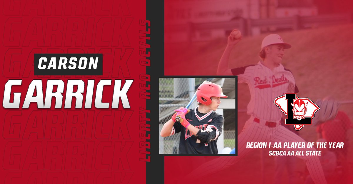 Liberty Red Devils Baseball (@lhsreddevilbase) on Twitter photo <a href="/CarsonGarrick15/">Carson Garrick</a> extraordinary season at the plate helped earn him AA All State and Co-Region 1-AA Player of the Year! <a href="/CarsonGarrick15/">Carson Garrick</a> extraordinary season at the plate helped earn him AA All State and Co-Region 1-AA Player of the Year!