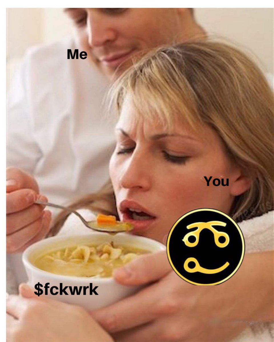 FCKWRKmemecoin's tweet photo. Shhh… just open wide and let the degen life in. It’s good for you 😌🍲 #fckwrk #memecoin #CryptoCare https://t.co/x4nqQyW9as