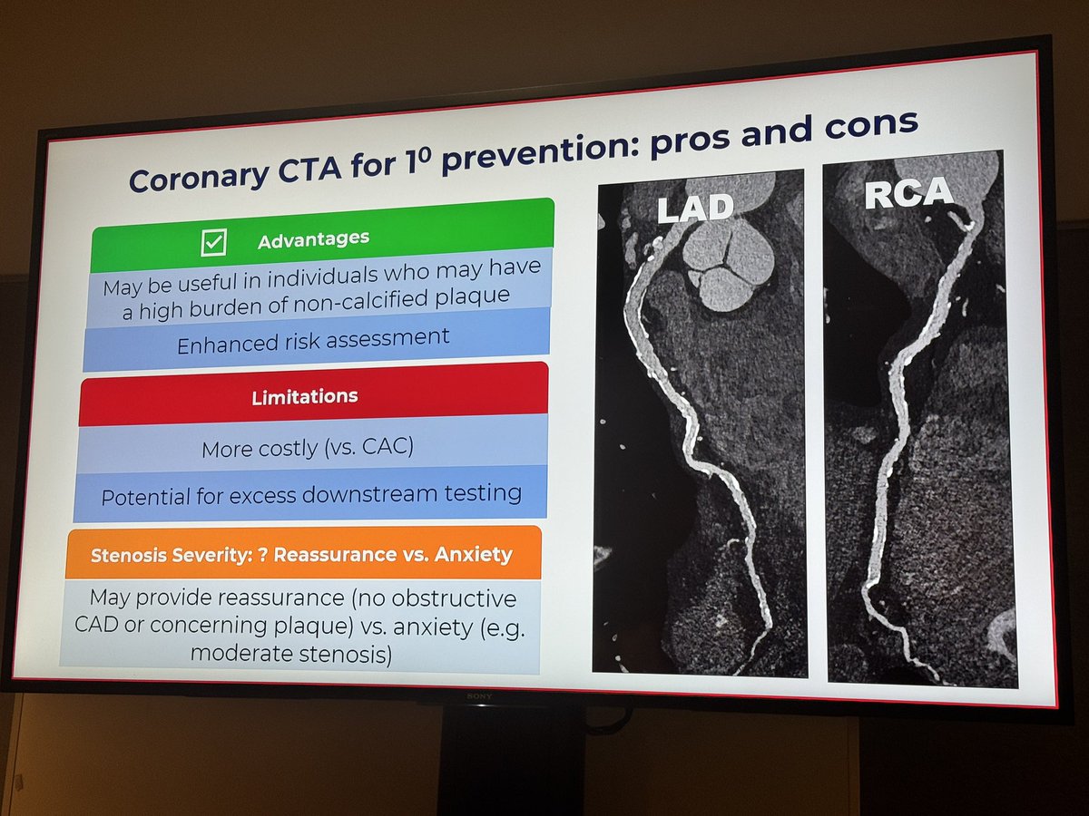 Dr. Martha Gulati ♥️🫀❤️🩹🇨🇦 (@drmarthagulati) on Twitter photo CCTA in asymptomatic individuals can help identify
♥️amount of plaque
♥️ plaque volume
♥️ inflammation
♥️stenosis severity
But there are limitations too-cost, downstream testing is common
#CVprev
<a href="/RonBlankstein/">Ron Blankstein</a> <a href="/SmidtHeart/">Smidt Heart Institute at Cedars-Sinai</a> CCTA in asymptomatic individuals can help identify
♥️amount of plaque
♥️ plaque volume
♥️ inflammation
♥️stenosis severity
But there are limitations too-cost, downstream testing is common
#CVprev
<a href="/RonBlankstein/">Ron Blankstein</a> <a href="/SmidtHeart/">Smidt Heart Institute at Cedars-Sinai</a>