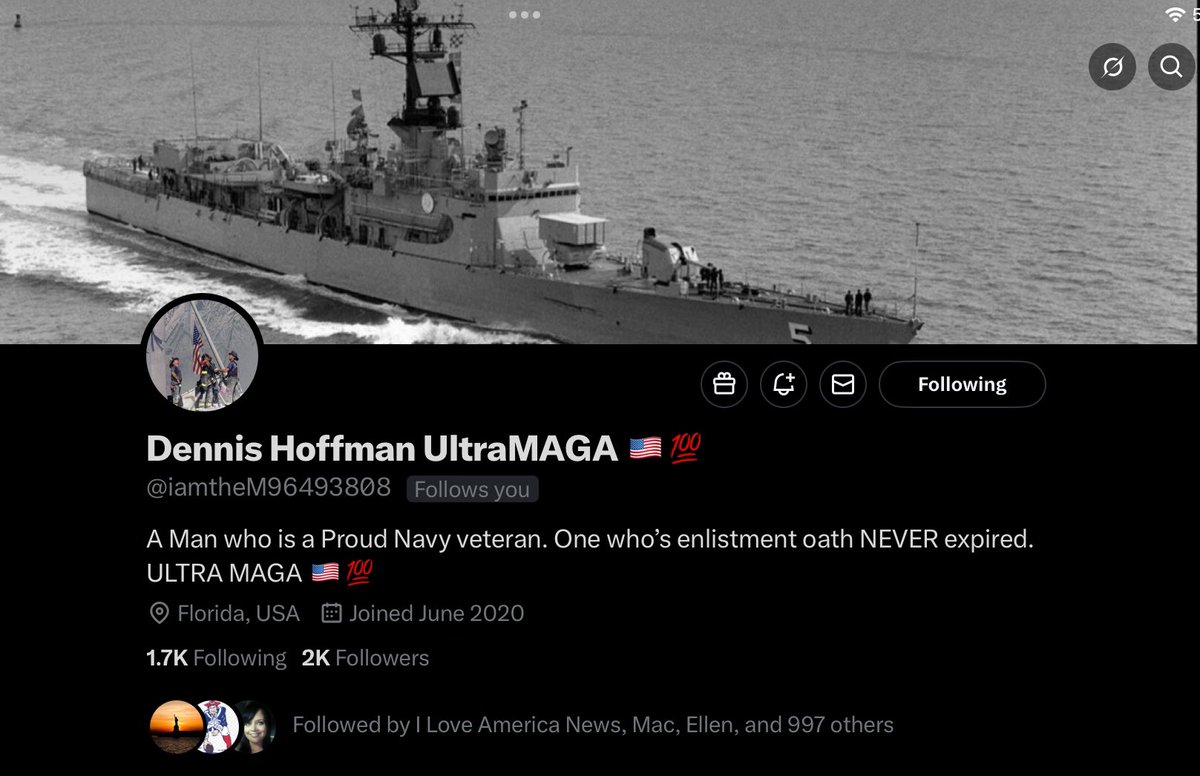 ๐บ๐ธ Phil is ULTRA MAGA ๐บ๐ธ (@phil_hoffman18) on Twitter photo This is my Brother. He is a 10 year ๐บ๐ธUS Navy๐บ๐ธ Veteran and he only has 2k followers in 5 years. Can we help him out๐
๐๐๐๐๐Please Follow and Repost๐บ๐ธ๐
<a href="/iamtheM96493808/">Dennis Hoffman UltraMAGA ๐บ๐ธ๐ฏ</a> This is my Brother. He is a 10 year ๐บ๐ธUS Navy๐บ๐ธ Veteran and he only has 2k followers in 5 years. Can we help him out๐
๐๐๐๐๐Please Follow and Repost๐บ๐ธ๐
<a href="/iamtheM96493808/">Dennis Hoffman UltraMAGA ๐บ๐ธ๐ฏ</a>