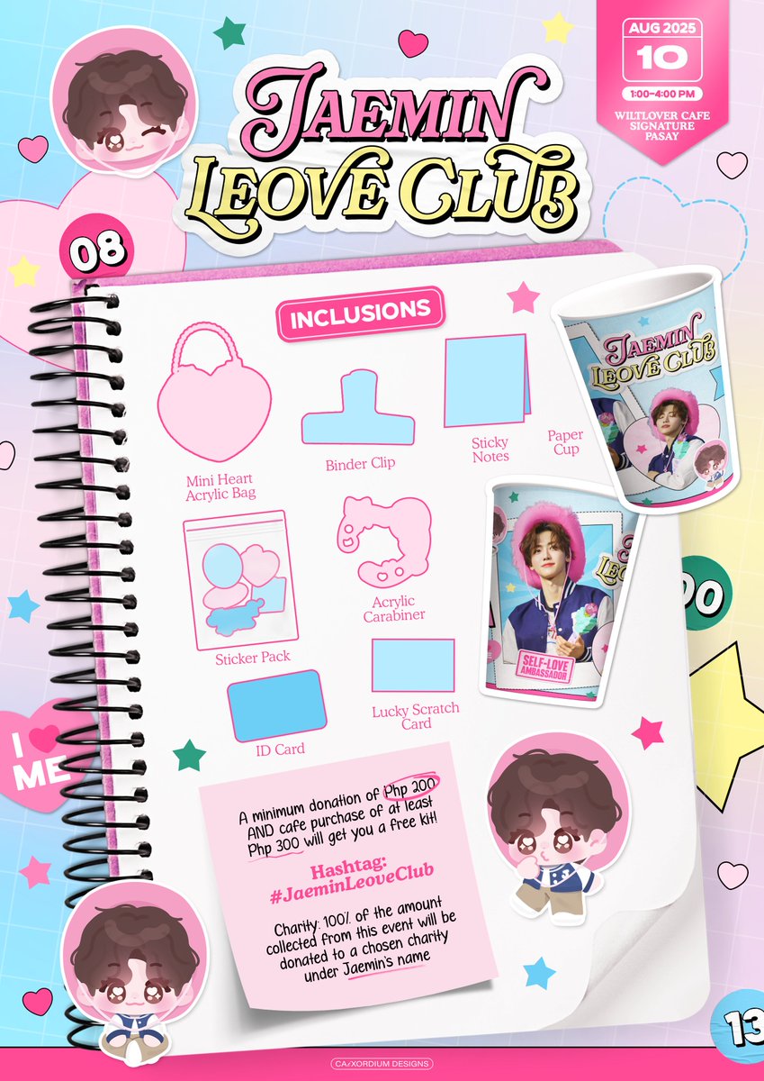 mypopstarjm's tweet image. 𝐉𝐀𝐄𝐌𝐈𝐍 𝐋𝐄𝐎𝐕𝐄 𝐂𝐋𝐔𝐁
A Birthday Cupsleeve Event for NCT #Jaemin

Come as you are and leave with full hearts 💌
Spoiler alert: Your next fave kit is coming in hot (and cute) 💞

Club sign-ups soon!
#JaeminLeoveClub