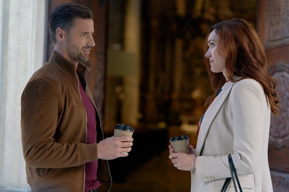 hallmarkchannel's tweet photo. Oh no! Savannah #SarahPower and Tripp @BrendanJPenny have gotten off on the wrong foot! #LoveOnTheDanube #MayforMoms https://t.co/PEeoabDqZh