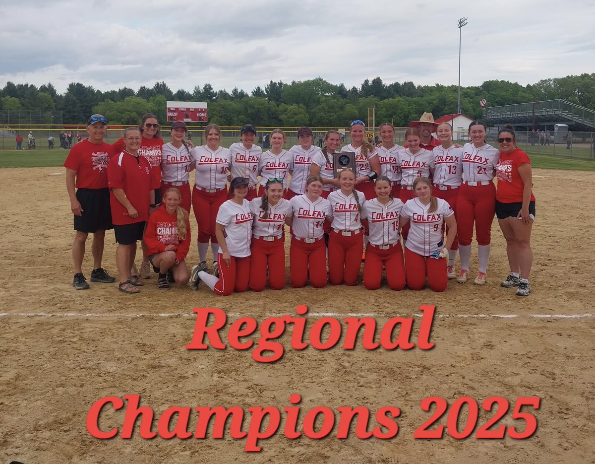 Congrats to the Colfax fastpitch team. Regional Champions. Keep it rolling!