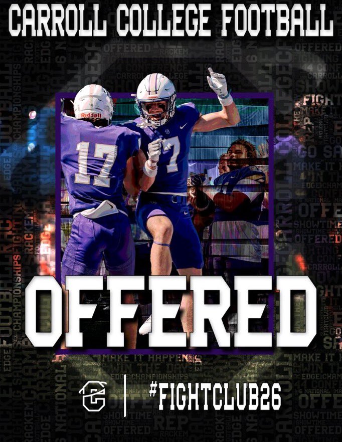 Daniel Shoup (@danielmshoup26) on Twitter photo After a great conversation with <a href="/CoachPfanny/">Alex Pfannenstiel</a> , I am grateful to say that I have received an offer to play at Carroll College! Huge thank you to all the support from both my coaches and teammates <a href="/cdaviksfootball/">chsvikingfootball</a>. After a great conversation with <a href="/CoachPfanny/">Alex Pfannenstiel</a> , I am grateful to say that I have received an offer to play at Carroll College! Huge thank you to all the support from both my coaches and teammates <a href="/cdaviksfootball/">chsvikingfootball</a>.
