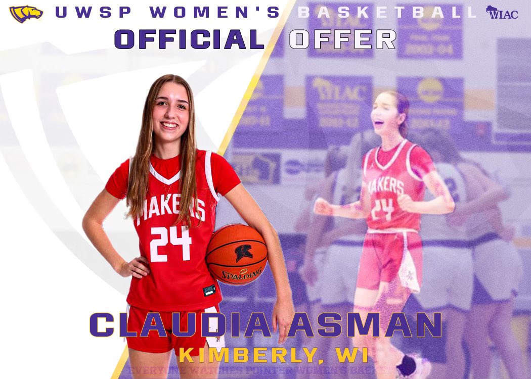 Claudia Asman (@claudiaasman) on Twitter photo After a great visit at the University of Stevens Point, I am extremely grateful and excited to say that I have received an official offer from <a href="/UWSPWBB/">UWSP W Basketball</a>. Thank you so much for this opportunity Coach Hockett, Ev, and Wills!! <a href="/LiROpenBlack/">Let it Rain Open Black</a> <a href="/GBBKimberly/">Kimberly Girls Basketball</a> After a great visit at the University of Stevens Point, I am extremely grateful and excited to say that I have received an official offer from <a href="/UWSPWBB/">UWSP W Basketball</a>. Thank you so much for this opportunity Coach Hockett, Ev, and Wills!! <a href="/LiROpenBlack/">Let it Rain Open Black</a> <a href="/GBBKimberly/">Kimberly Girls Basketball</a>