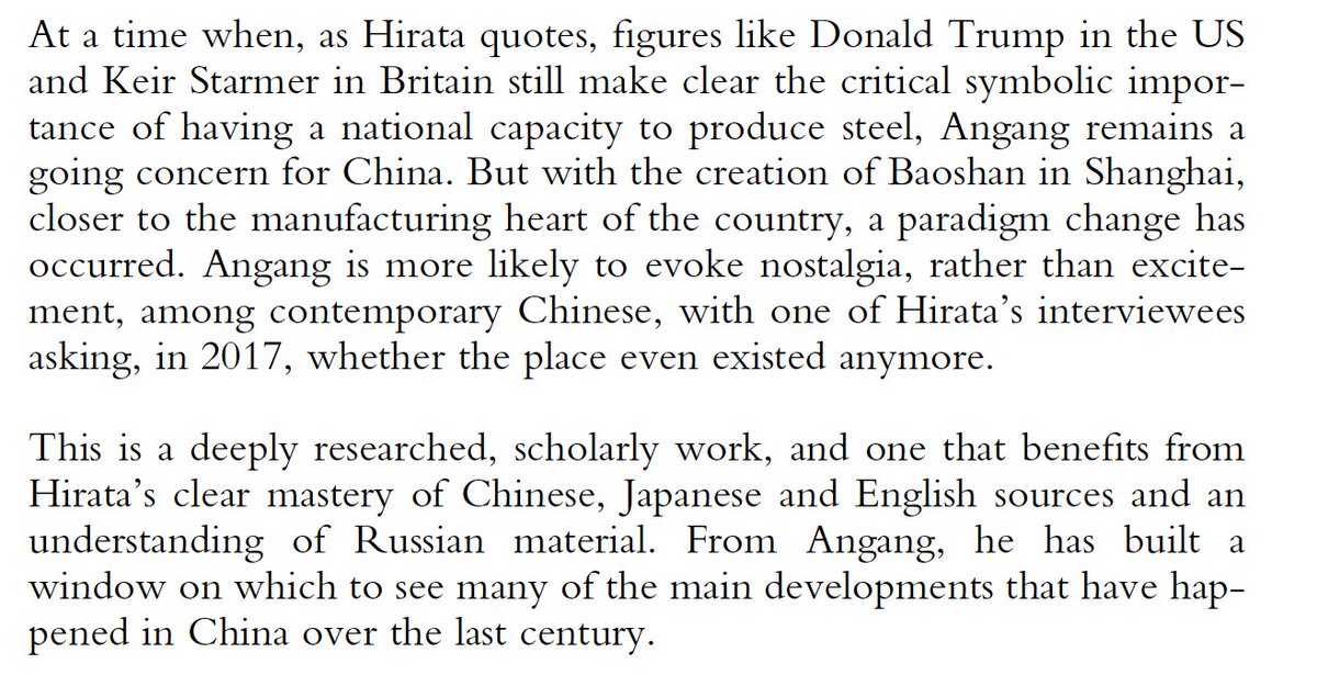 Making Mao's Steelworks will soon reach its six-month anniversary since publication. It has recently received its third and fourth reviews. I am so grateful to Professors Jiaxiang Liu and Kerry Brown for their thoughtful engagement.
doi.org/10.1016/j.jhg.…
doi.org/10.1080/030683…