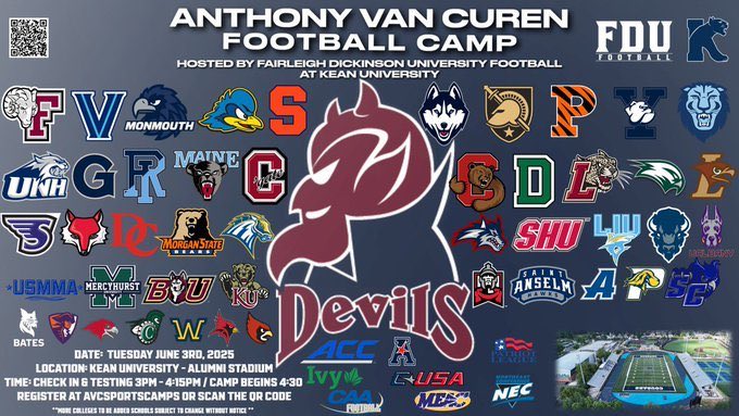 Reggie Bropleh jr (@reggiebropleh) on Twitter photo I will be attending the AVC <a href="/CoachAVC_FDU/">Anthony Van Curen</a> camp on June 3 thanks for the invite Coach!! I will be attending the AVC <a href="/CoachAVC_FDU/">Anthony Van Curen</a> camp on June 3 thanks for the invite Coach!!