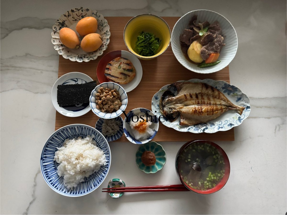 yossiek's tweet photo. #朝食
#アジの干物 https://t.co/2UZ5OOlPho